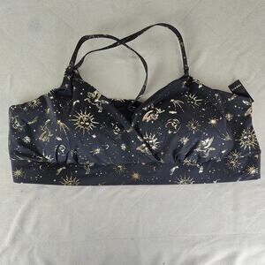Torrid Lightly Lined Microfiber Surplice Bralette Size Womens 3X Black Celestial